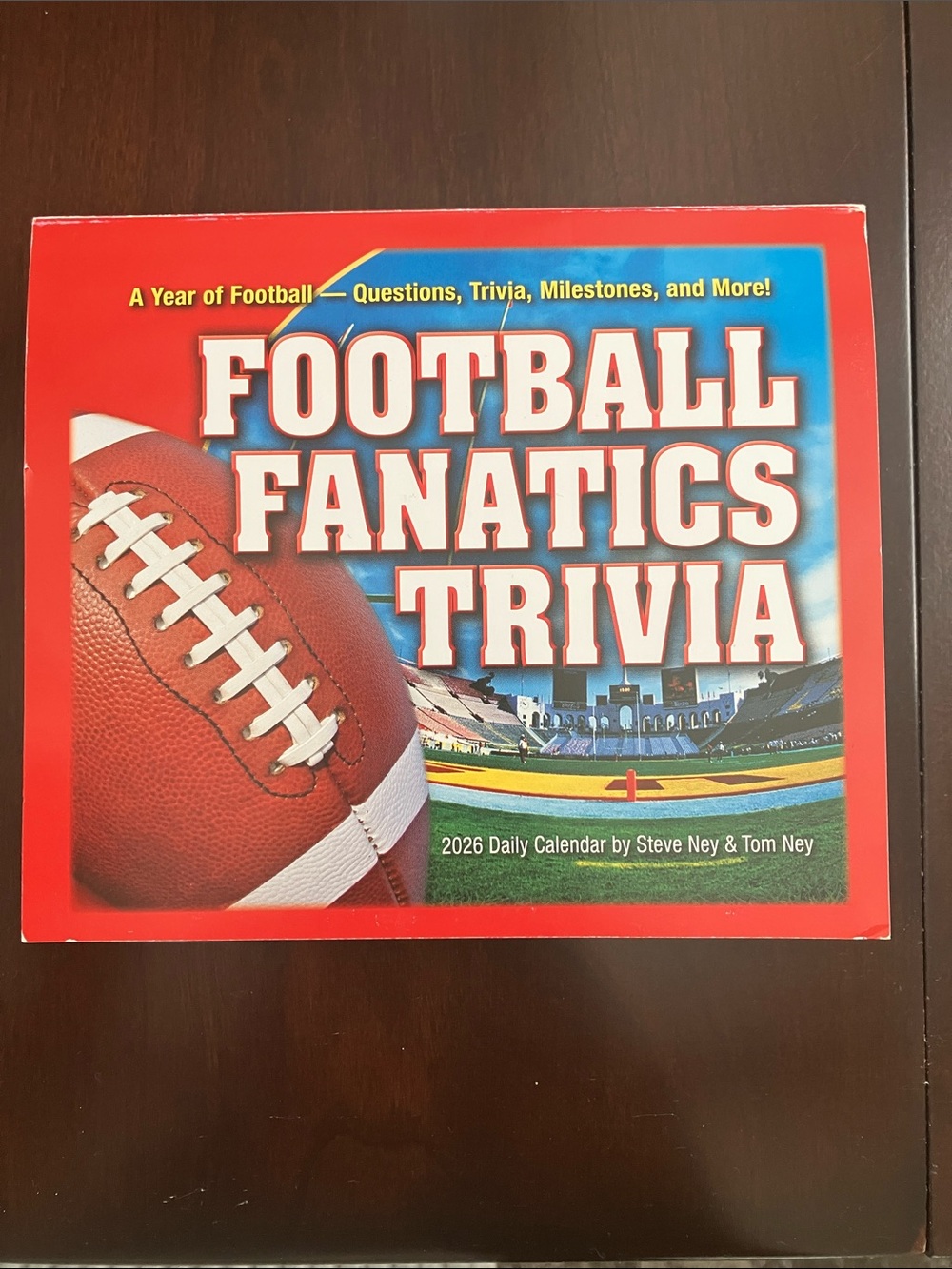 Football Fanatics Trivia Daily Calendar - Red